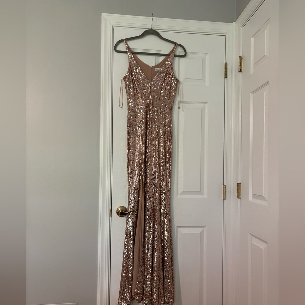 Rose Gold Sequin Gown